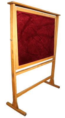 Struttura in legno di lavagna scolastica basculante senza ardesia